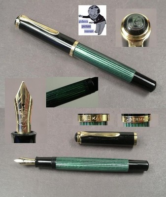 Pelikan M 400 Füllfederhalter grün gestreift aus den 80er Jahren