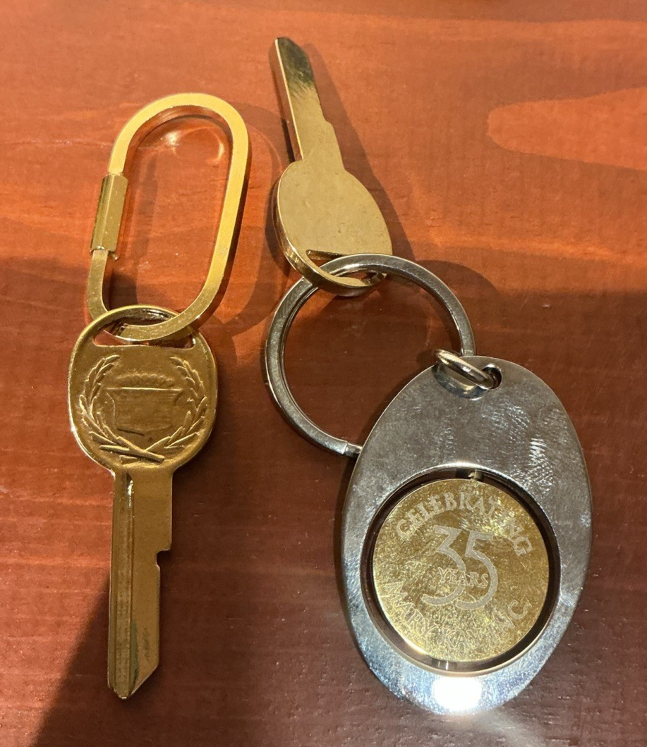 2 Vintage Cadillac Key Mary Kay Keychains Keychain FOB