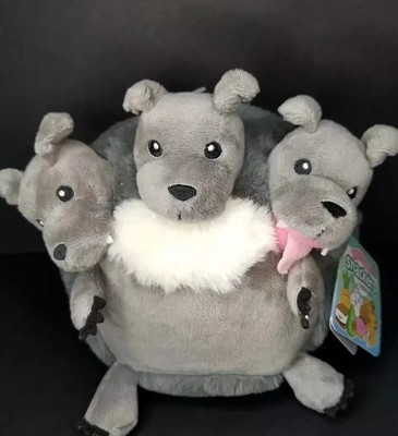 Squishable Cerberus Plush Three Headed Dog Stuffed Animal Mythical Gray Mini 7''