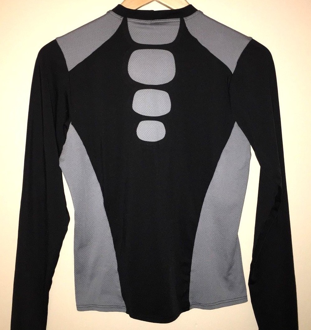 NIKE DRI-FIT COMPRESSION ATHLETIC JERSEY MOCK NECK LONG SLEEVE SIZE MEDIUM BLACK