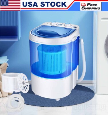 Portable Mini Laundry Washer 260W Compact Washing Machine Idea for Dorm Room RVs