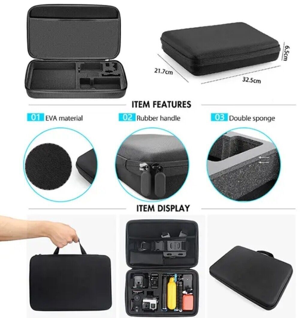 50 Pcs For Gopro Hero 10 11 12 8 7 6 5  Accessory Kit Bundle Chest Head Mount ^^