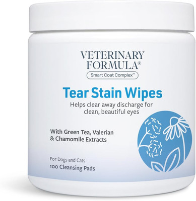 Eye Wipes For Dogs, Smart Coat Complex, Tear Stain Wipes, Fragrance Free, 100 Ct