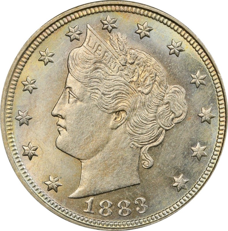 1883 MS65 Liberty Nickle, No Cents, PCGS 50361165