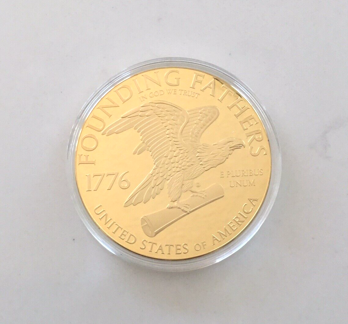 70MM 24K gold layered George Washington FOUNDING FATHERs