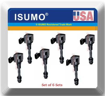 6 PCs Ignition Coil Fits:22433-8J115 Infiniti Nissan V6 3.5L 4.0L 2001-2020