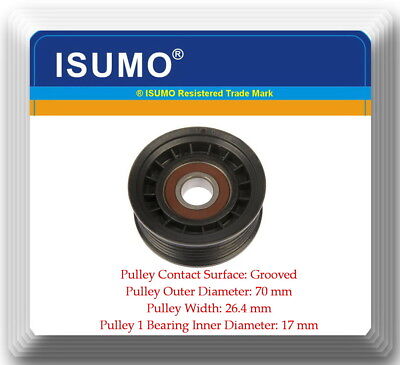 PT451/2 Groove Drive Belt Tensioner Pulley OD:70mm WI: 26.4 mm Bearing ID:17mm