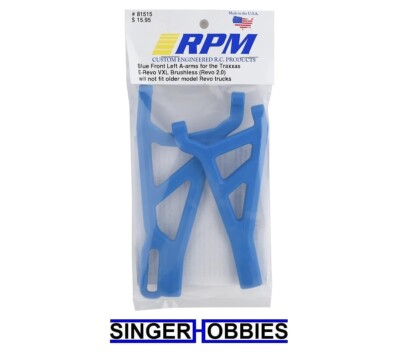 RPM 81515 Traxxas E-Revo 2.0 Front Left Suspension Arm Set Blue NEW IN PACKAG HH