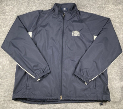 Coors Banquet Mens 2XL Windbreaker Jacket Convertible Navy Colorblock Vantage