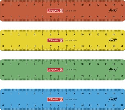 Baier & Schneider Brunnen 104987115 Flexi-Lineal für Schule und Büro 15 cm, unze