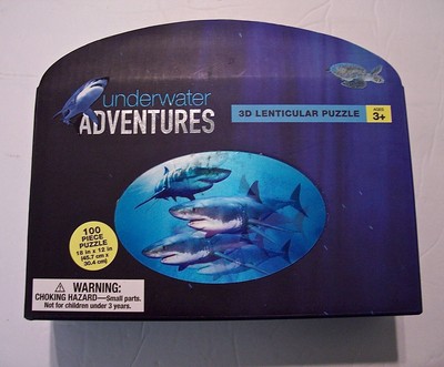 SHARK 3D PUZZLE 100 PCS from Underwater Adventures 3D 18 x 12 Lenticular Puzzle