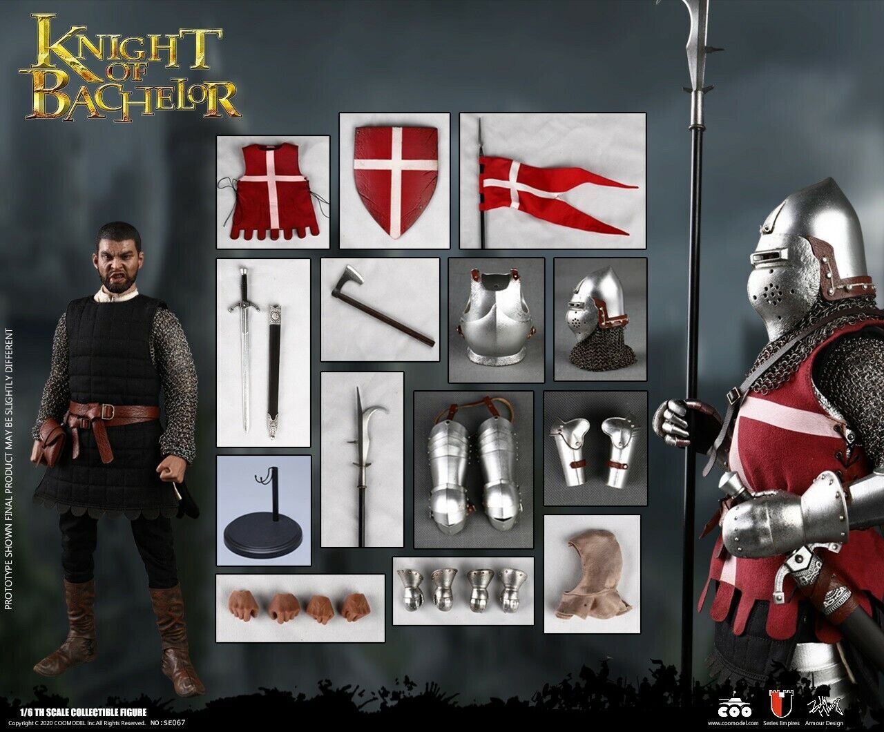 1:6 Action Figure Knight of Bachelor French Empires Knight