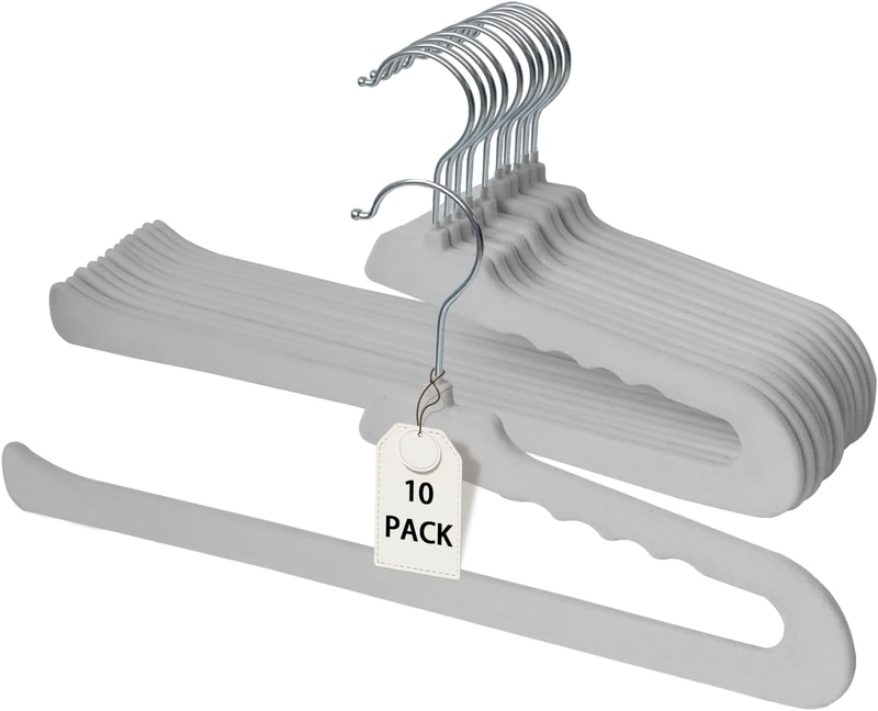 Velvet Trousers Hangers, Non Slip Velvet Pants Hangers, Open Ended Felt Jeans Ha