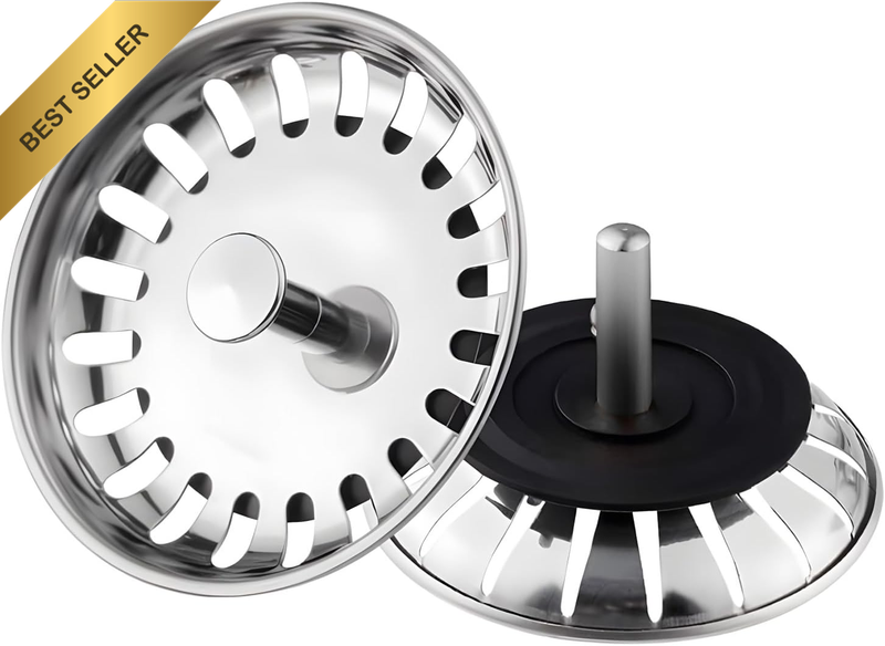 Kitchen Sink Strainer Plug Drain Filter Stopper Stainless Steel(82Mm, 2Pack)