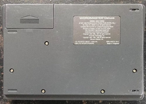 Franklin Wordmaster Deluxe - WM-1055A - 1990 - Tested - FREE SHIP