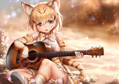 Anime kemono friends sand cat blonde yellow eyes animal CCG Gaming Mat Desk