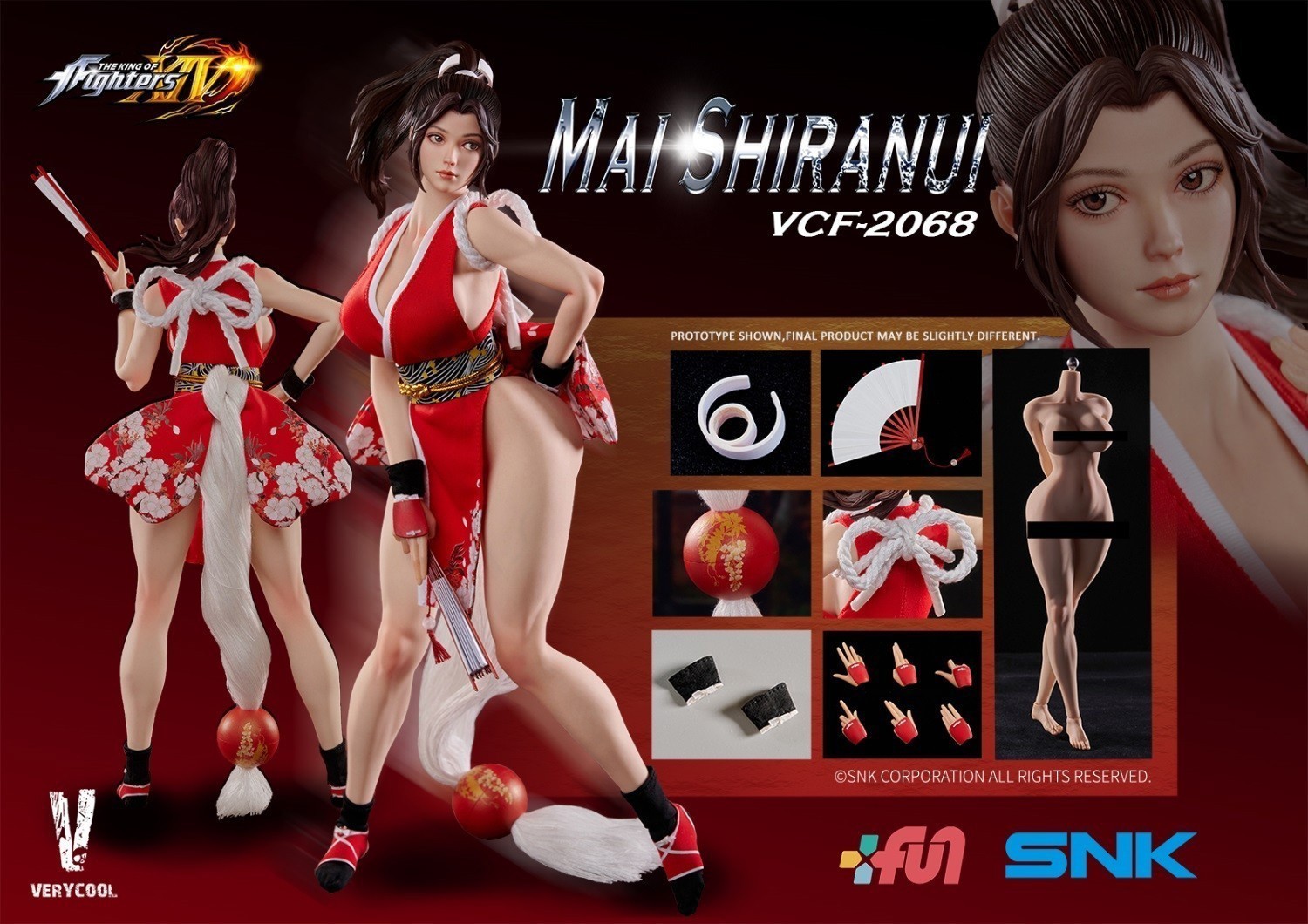 VERYCOOL 1/6 不知火舞VCF-2068 New VERYCOOL VCF-2068 1/6 The King of Fighters XIV Mai Shiranui