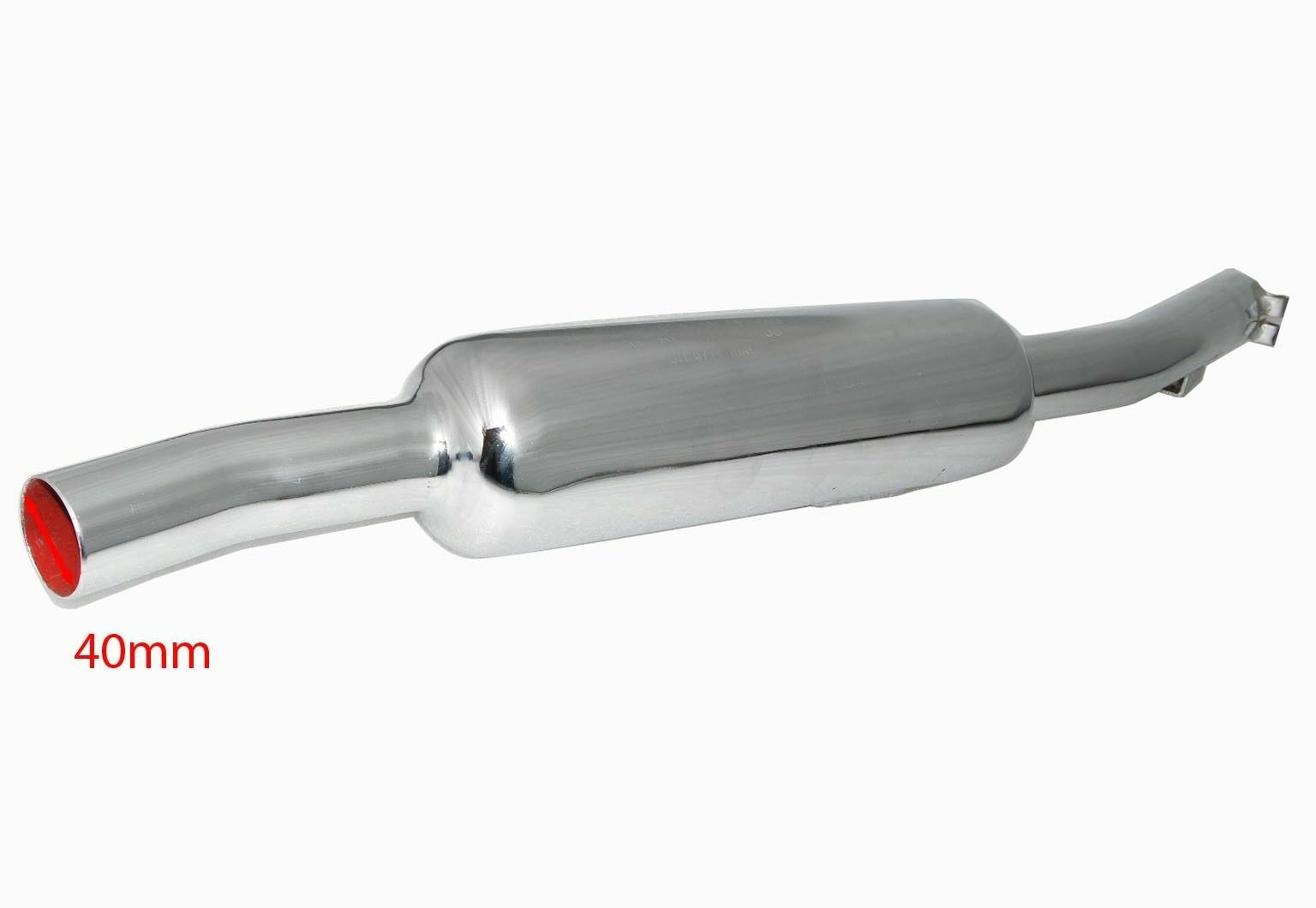 Fits Royal Enfield Classic 350 500cc Angular Upswept Exhaust Silencer Chrome  