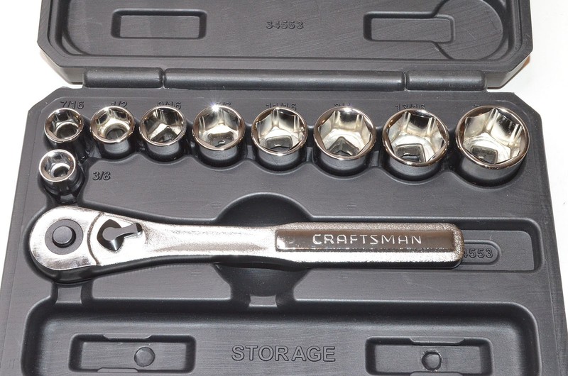 Craftsman 9-34553 SAE-Inch 10 Pc 3/8” Drive Socket & Ratchet