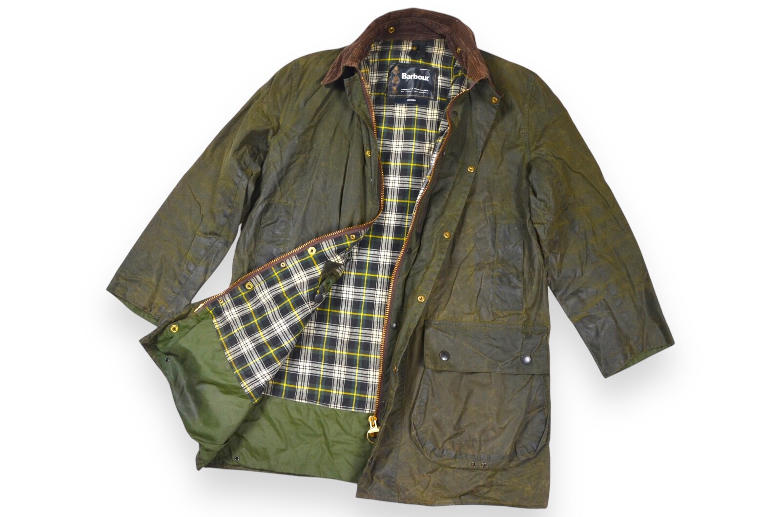 Men's Barbour Border Jacket Wax Green A200 England Classic