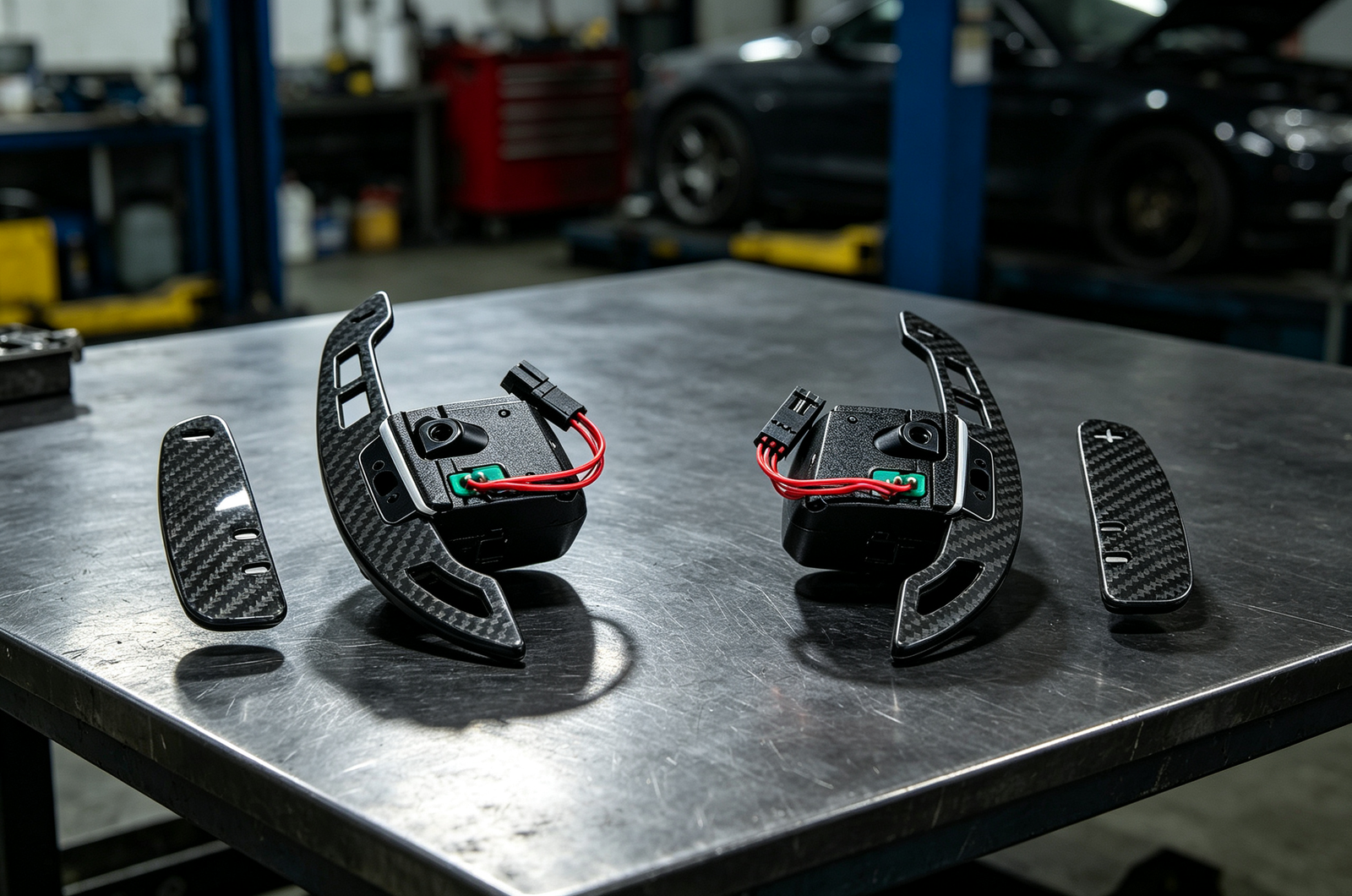 For 14-19 Corvette C7 | CARBON FIBER Steering Wheel Magnetic Paddle Shifter Pair