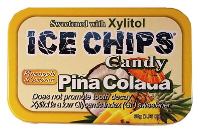 Ice Chips Candy Конфеты ручной работы в жестяной банке Pina Colada Конфеты 1,76 унции