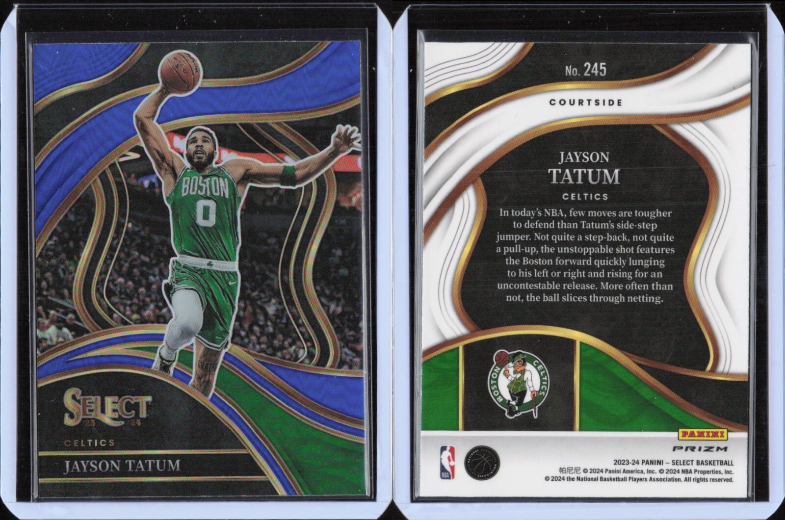 23/24 Panini Select Courtside Blue Silver #245 Jayson Tatum