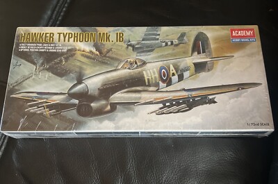 Academy Hawker Typhoon 1B Aircraft - Plastic Model Airplane Kit - 1/72 Scale NEW
