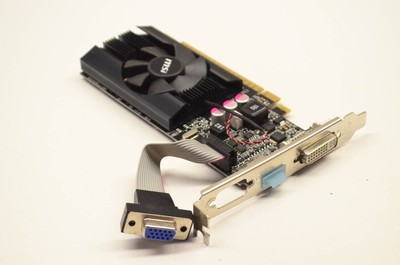 MSI N610GT MD1GD3 LP GT 610 810 MHz Core 1GB DDR3 VRAM PCI E 2.0 DirectX 11
