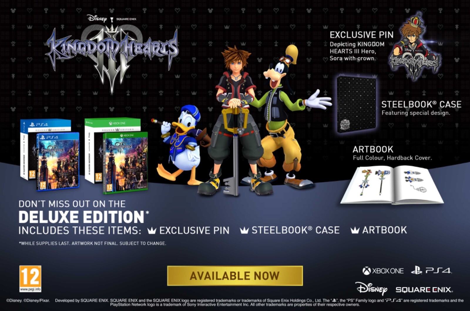 【新品】KINGDOM HEARTS III LIMITED EDITION PS4 KINGDOM HEARTS III LIMITED EDITION Pro 1TB Box