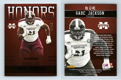Gabe Jackson #GJ-MS Mississippi State Bulldogs Collegiate Honors Parallel #02/10