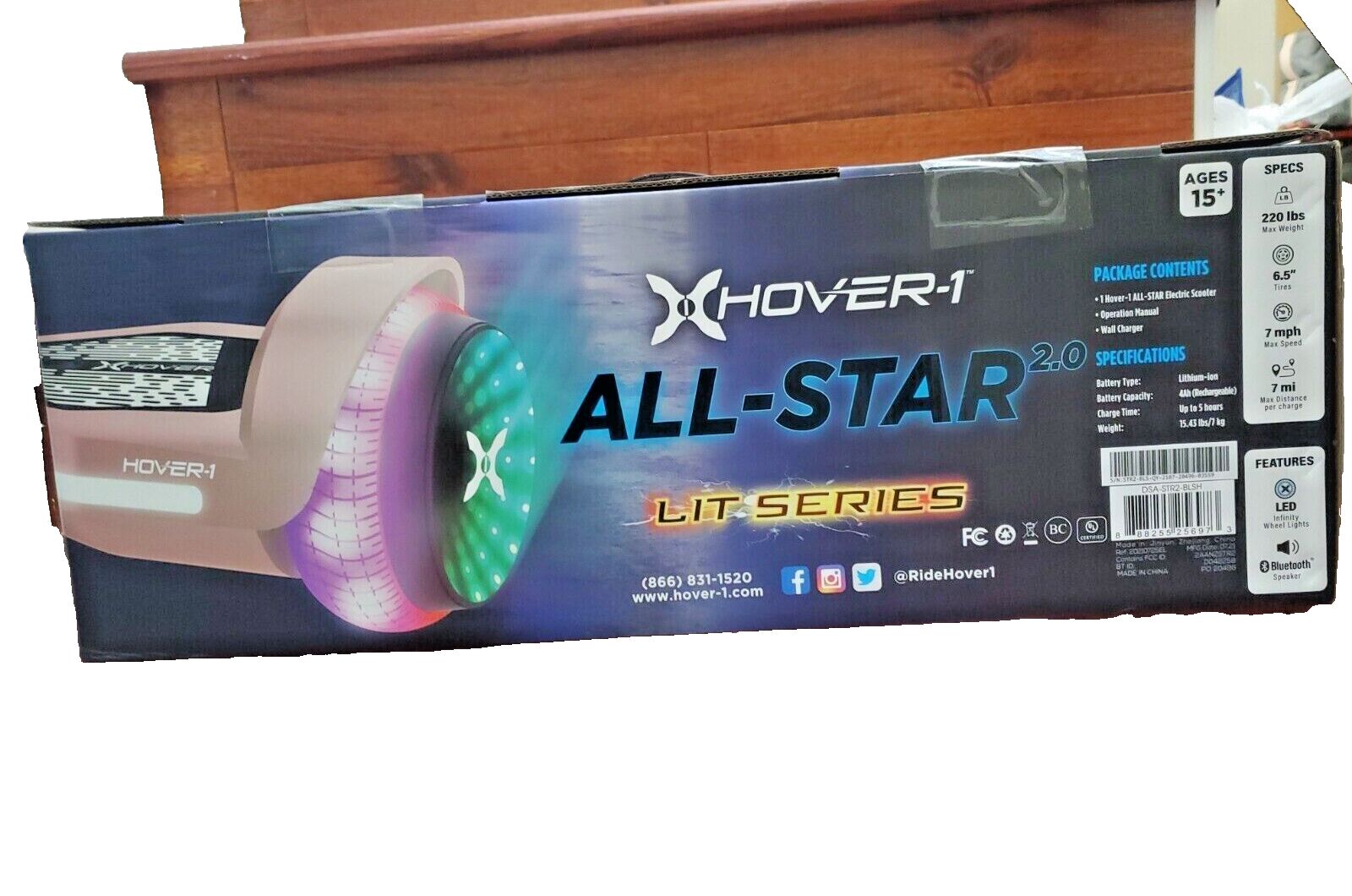 Hover-1 Allstar 2.0 Lit Series Electric Scooter Pink Max -Ships Free