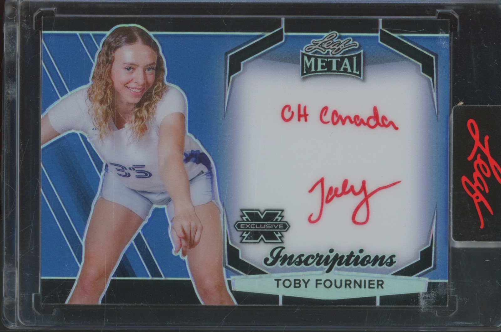 2024 Leaf Metal Inscriptions Prismatic Blue Toby Fournier 188/200 Auto Autograph
