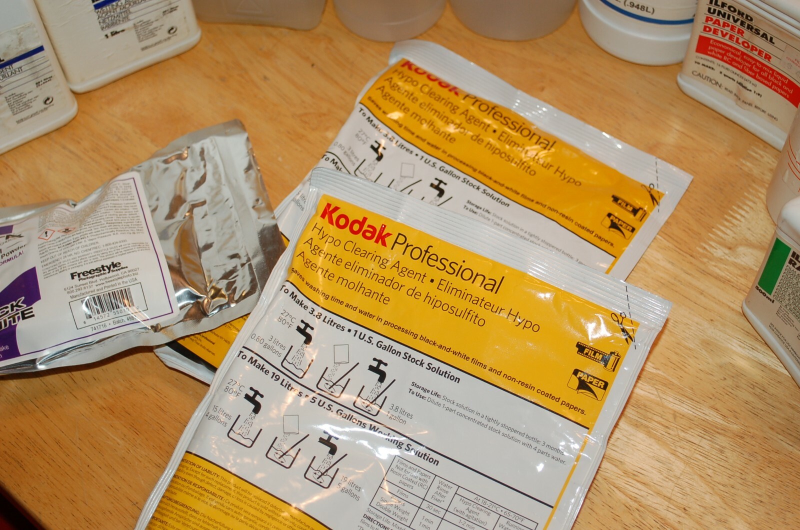 HUGE LOT B&W Photo Chemicals Dektol Fixer Hypo Clear  Photo Flo Stop Bath Etc