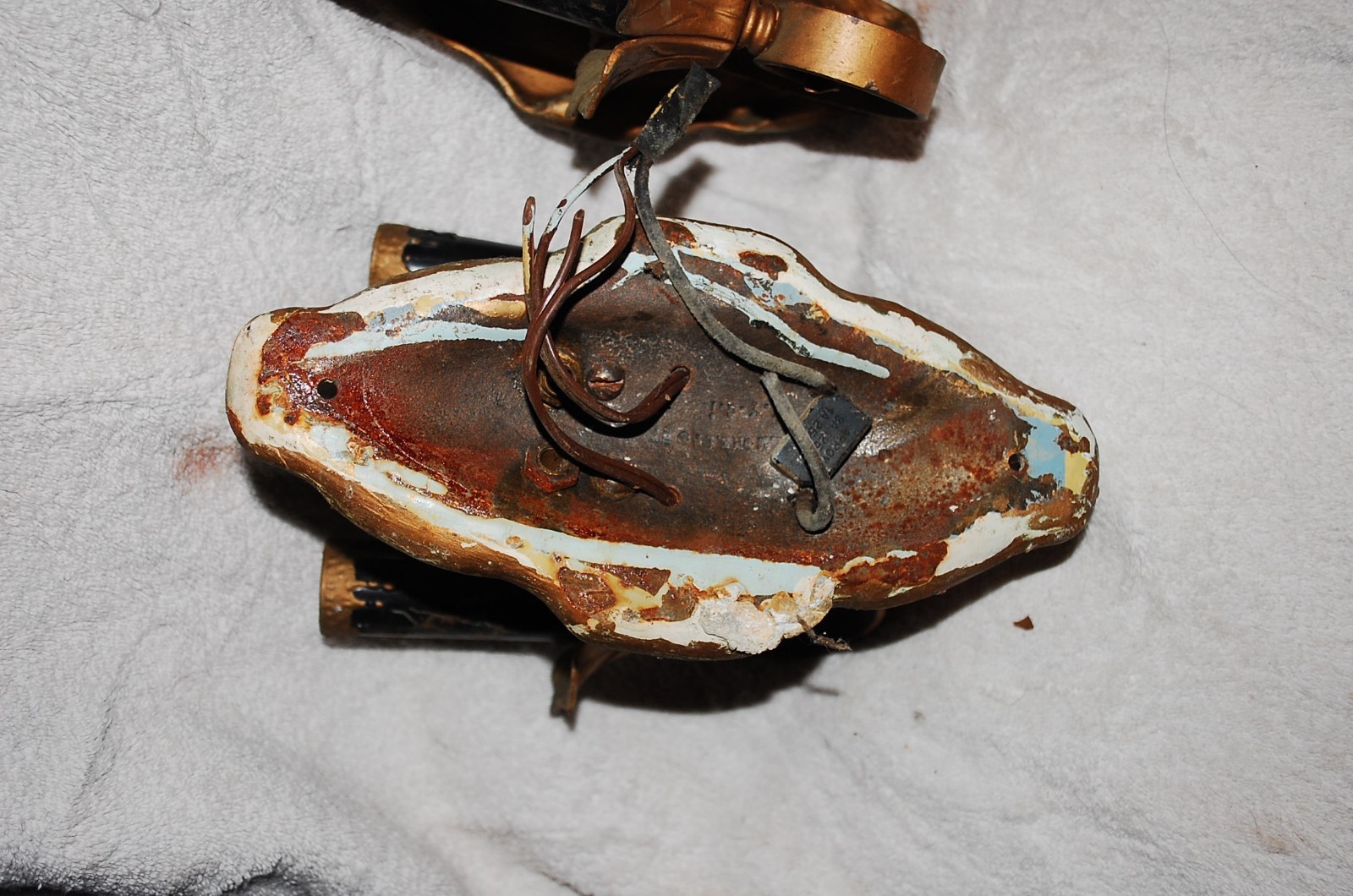 2 Vintage Cast iron and wrought iron wall sconces ornate