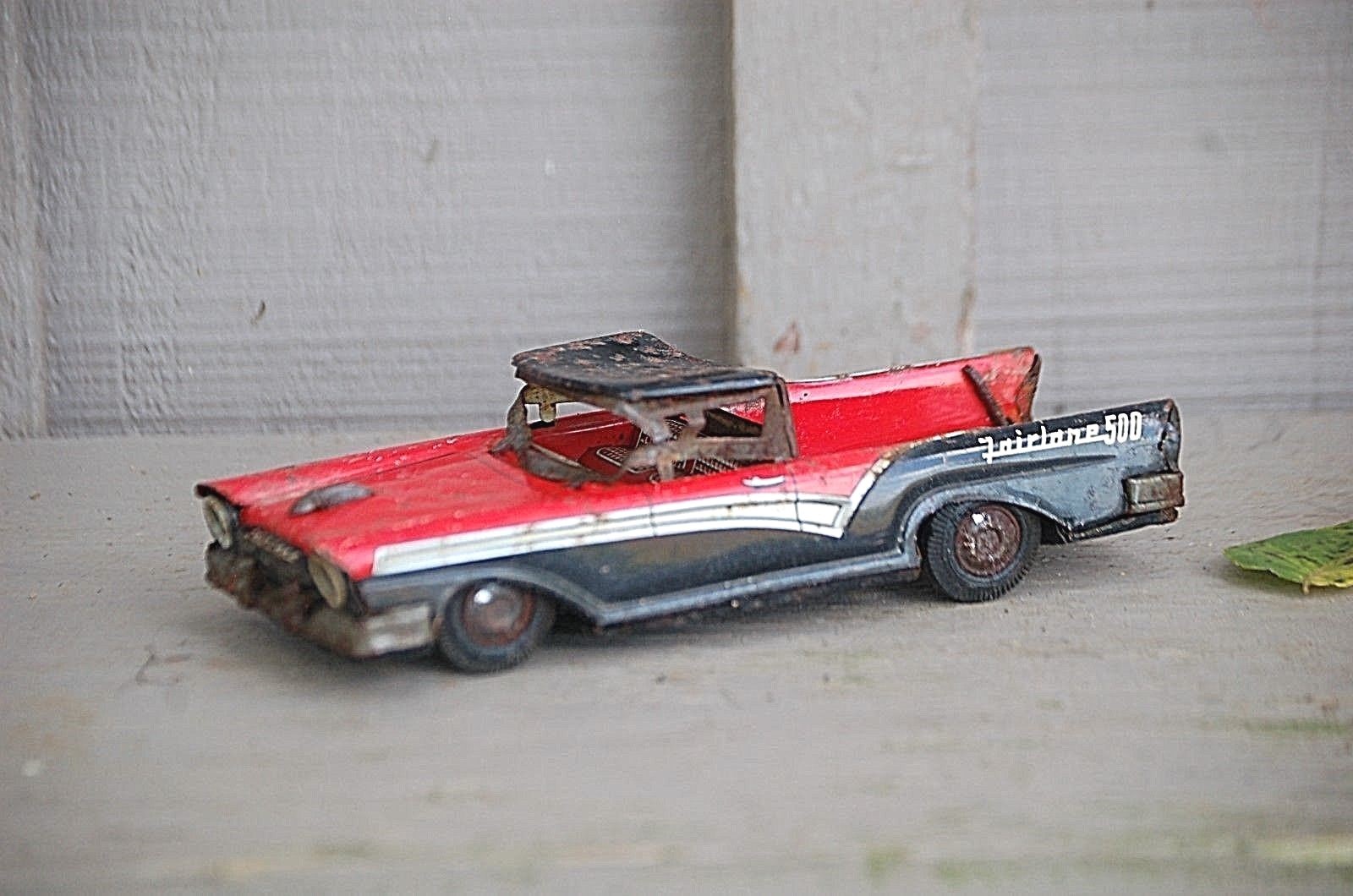Old Vintage Ugly Ford Fairlane 500 Toy Truck Car 2 Door Replacement Part DAMAGED