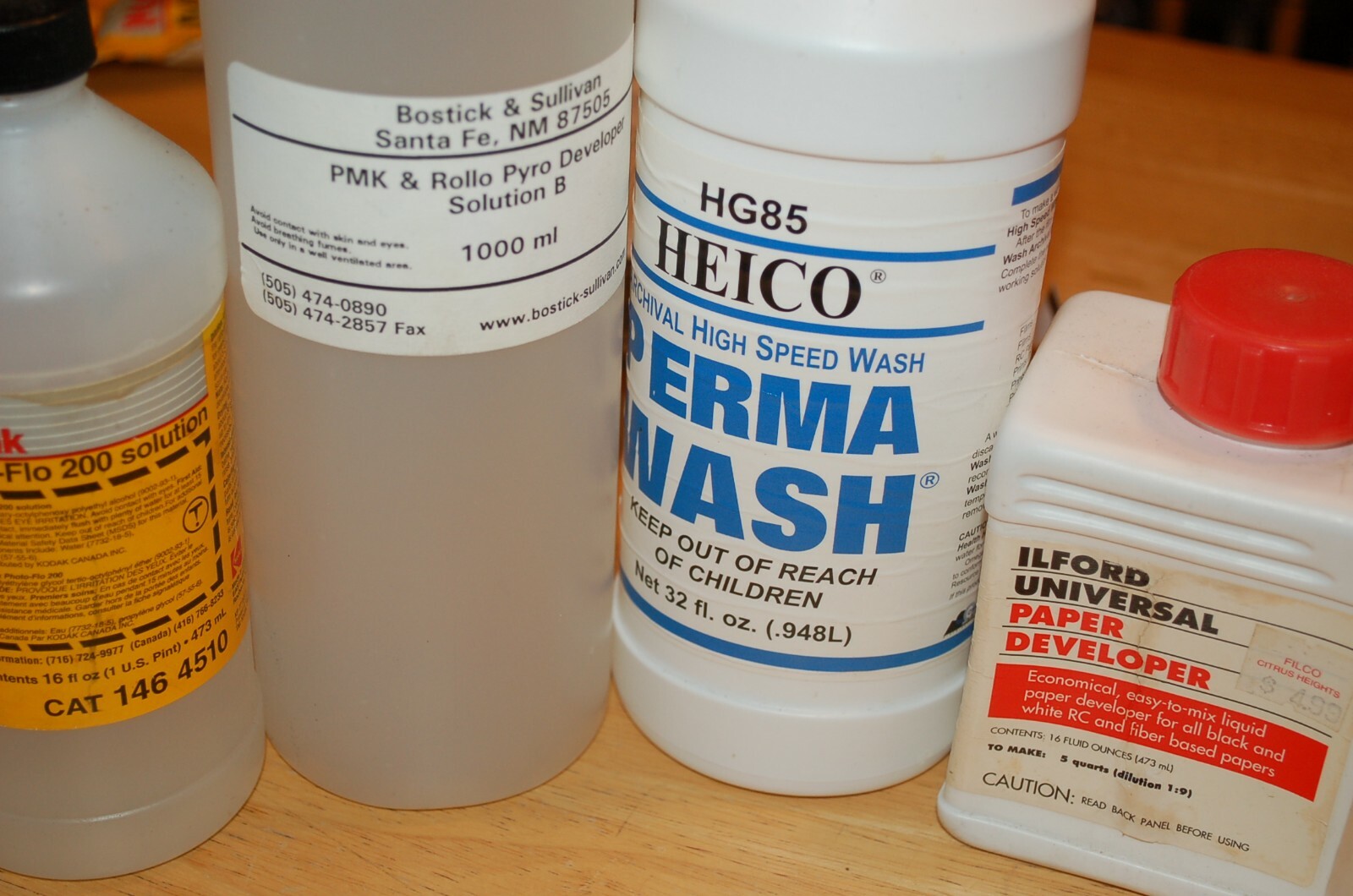 HUGE LOT B&W Photo Chemicals Dektol Fixer Hypo Clear  Photo Flo Stop Bath Etc