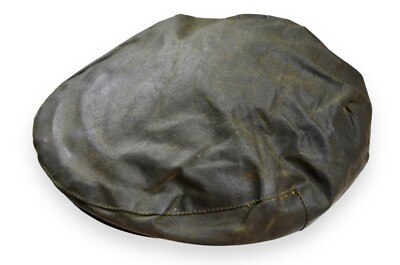 Vintage Barbour Flat Cap Wax Green D585 England Classic Size 7 1/8 (58cm)