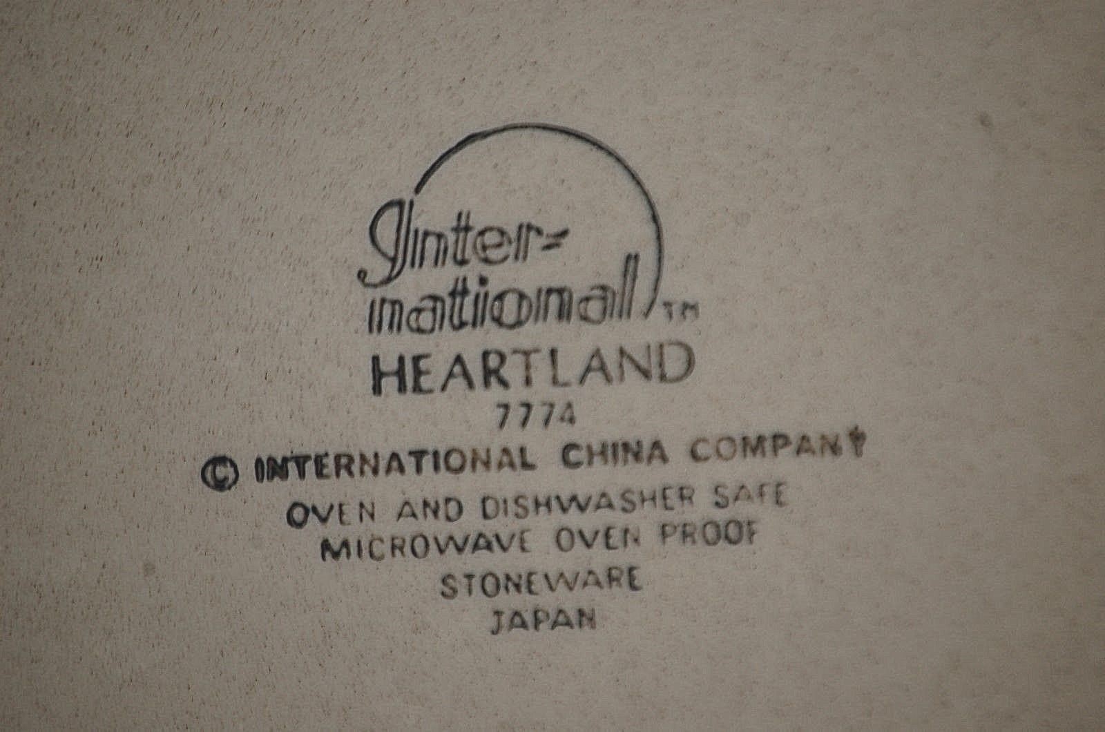 Heartland by International Stoneware Chop Plate Round Platter Farm Scene Japan