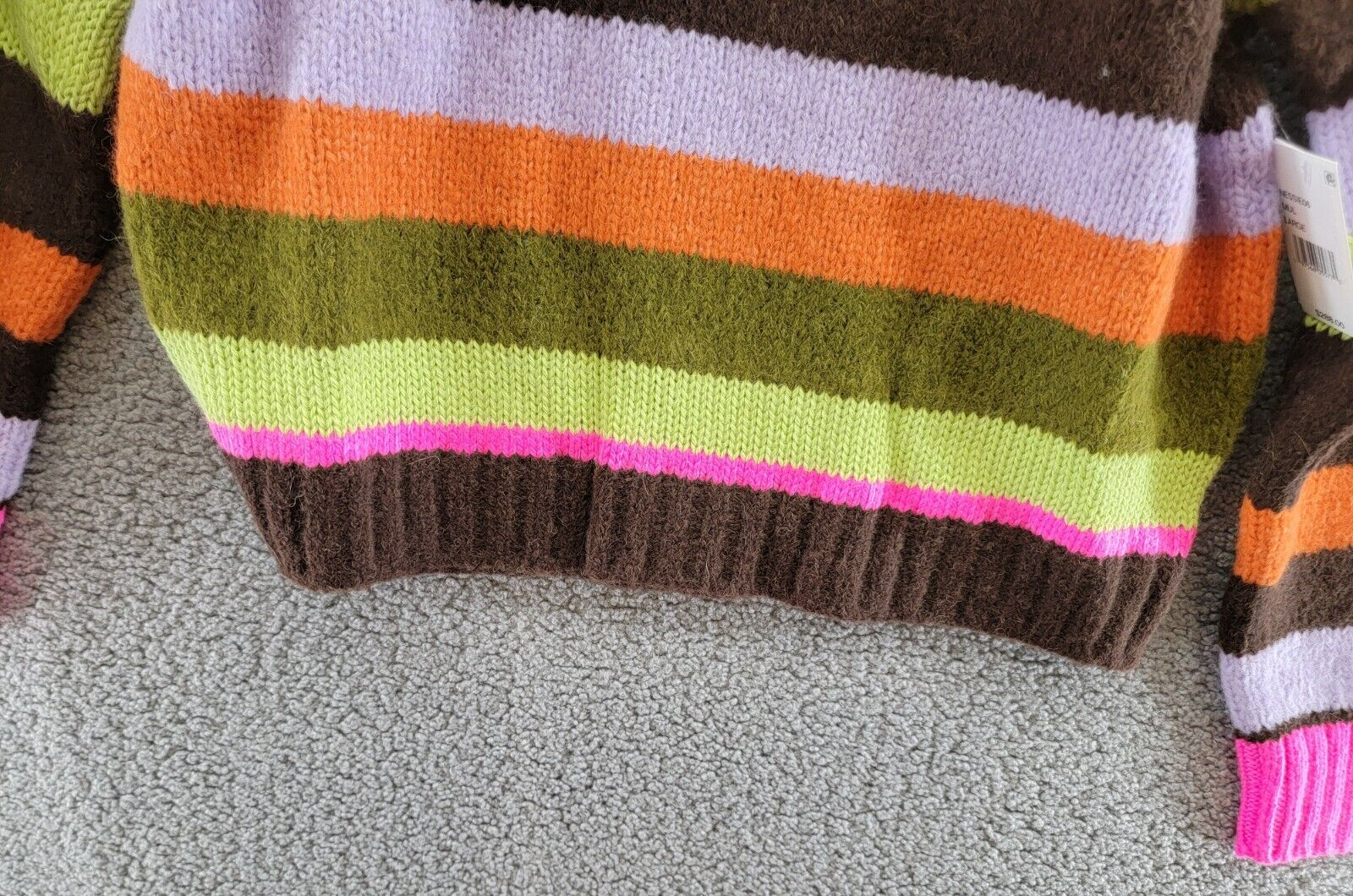 Velvet By Graham & Spencer Striped Knit Crewneck Sweater Women's L Multi L/S - Picture 4 of 17