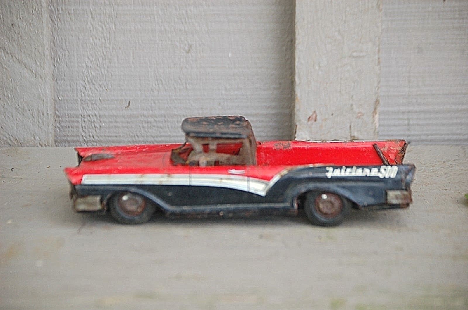 Old Vintage Ugly Ford Fairlane 500 Toy Truck Car 2 Door Replacement Part DAMAGED