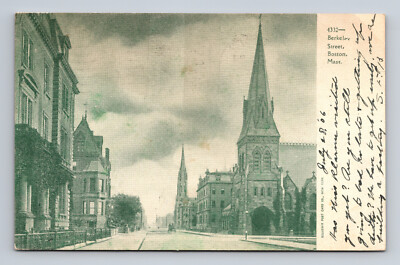 Berkeley Street View Boston Massachusetts MA UDB Postcard Posted 1906