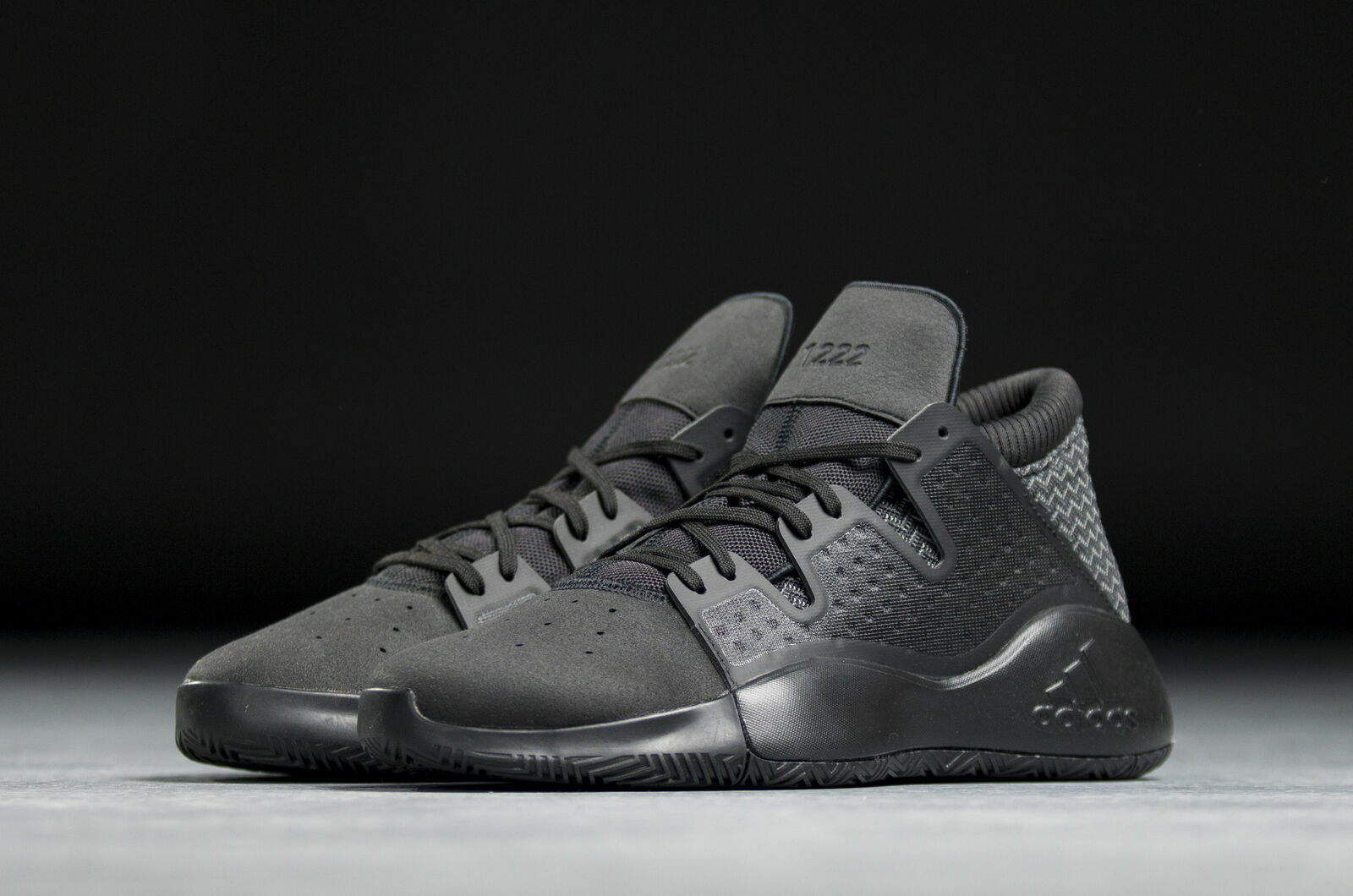Adidas Pro Vision Basketball Shoes Solid Grey Core Black
