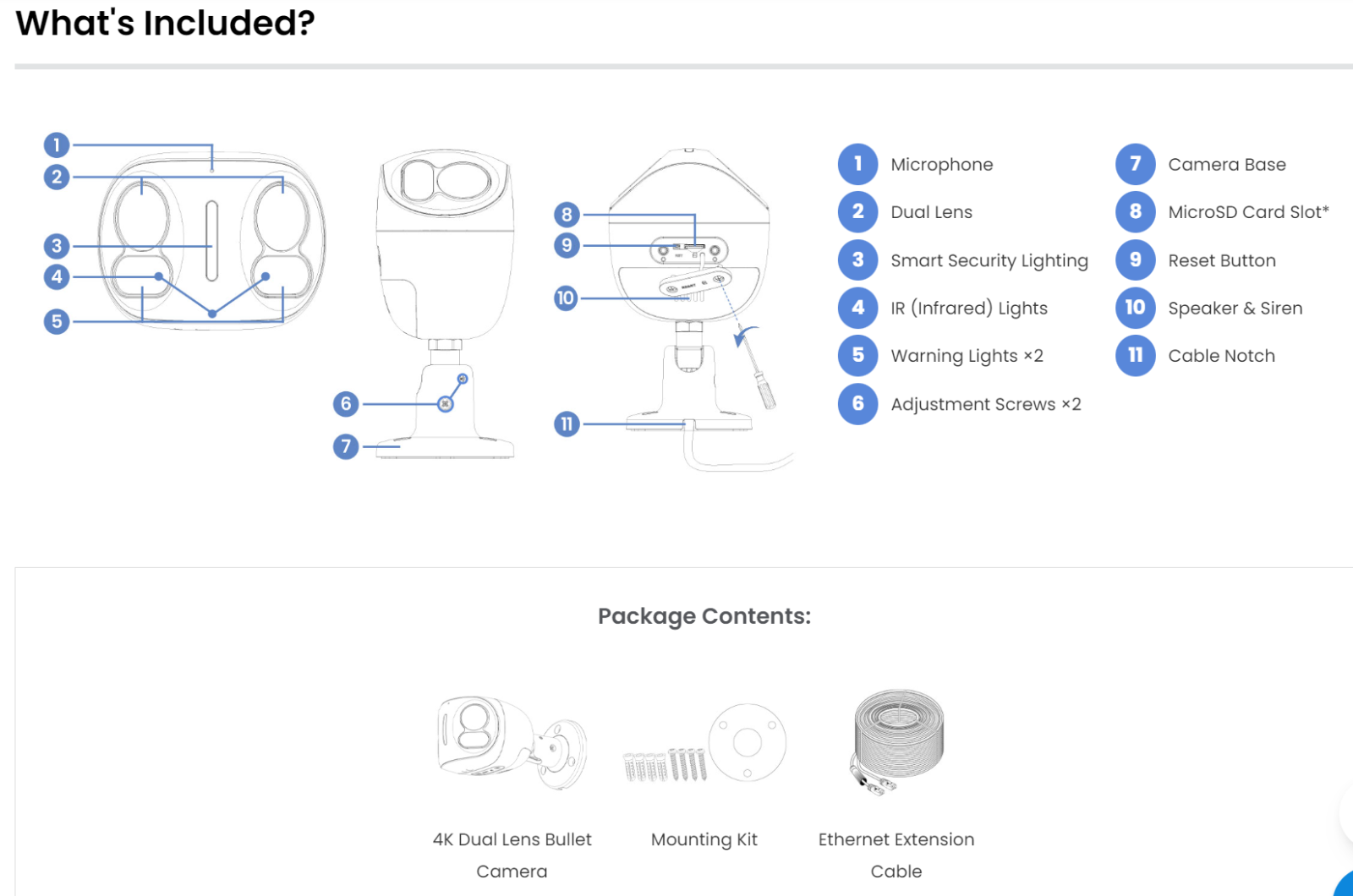 Lorex H20 4K Wired Dual Lens IP Camera Smart Security Lighting Motion Detection
