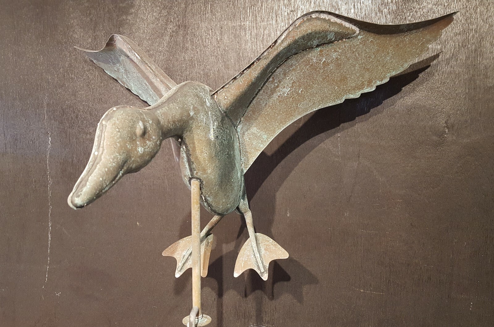 Copper Landing Duck Weathervane, preowned, excellent condition