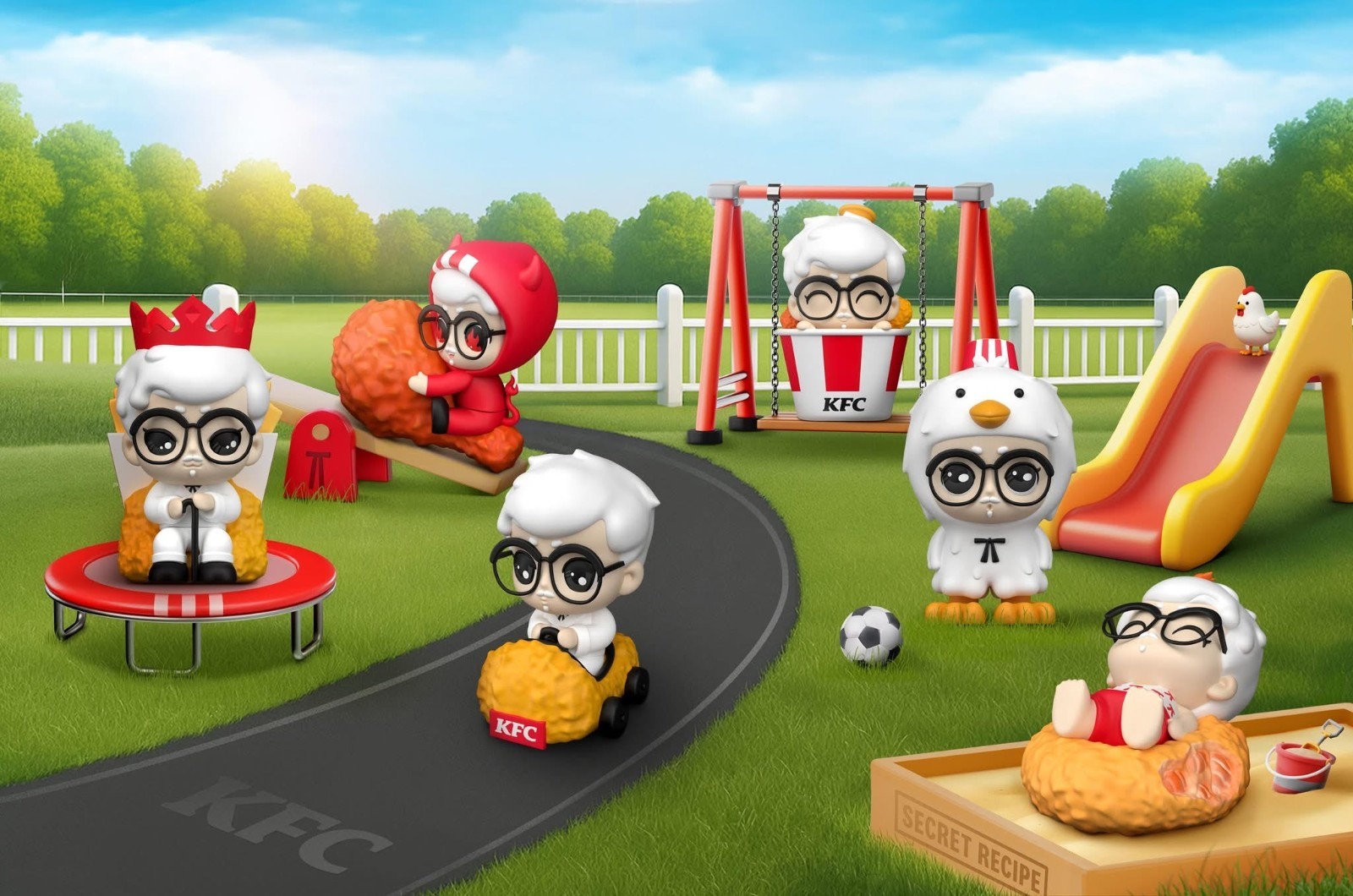 KFC Baby Sanders Figures Collection Blind Box Thailand Exclusive
