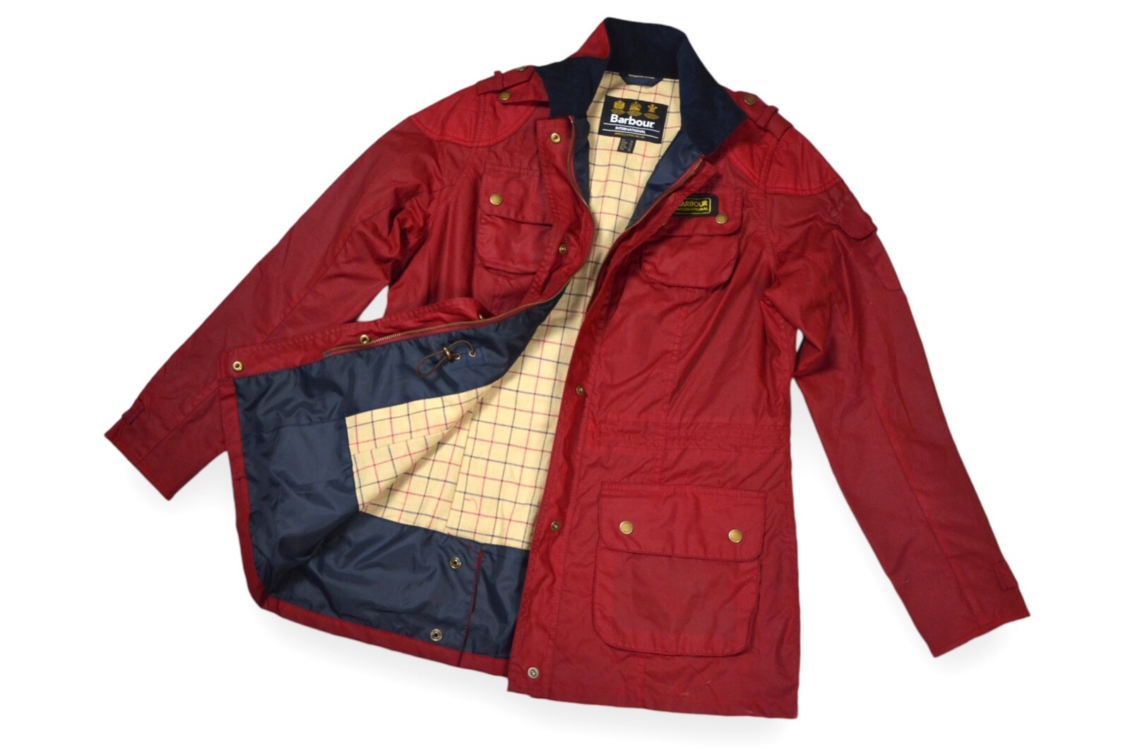 Women's Barbour Retail Speedway Jacket International Wax Red