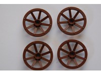 Lego 4 x Kutschenrad Rad Wagenrad 4489a 5x5 alt braun 6061 6099 6040