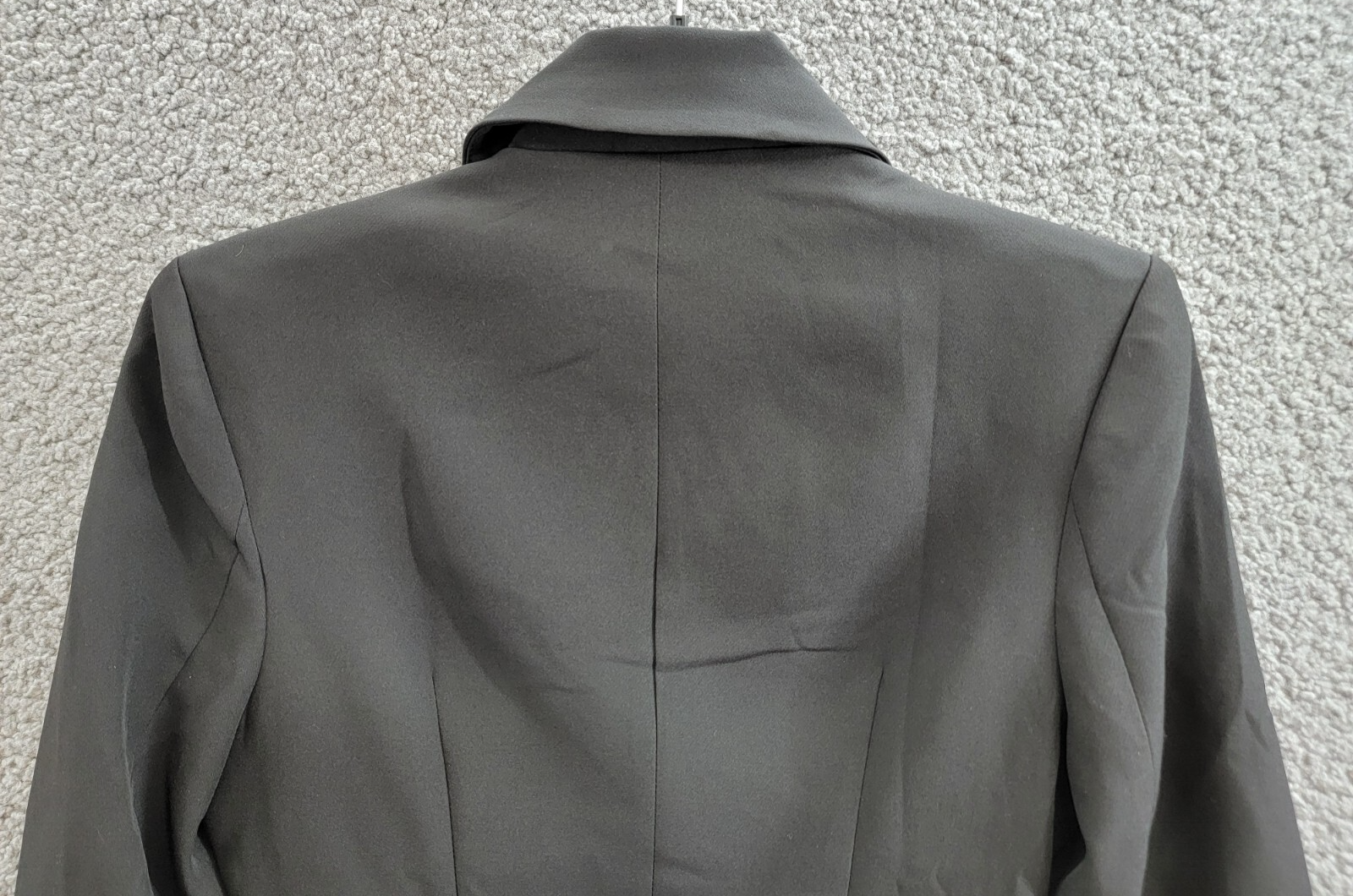 FORE Long Sleeves Notch Lapel Fitted Blazer Women XS Black Front Button Closure - Picture 14 of 20