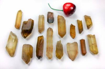 Natural Untreated Citrine Crystal Point (3 pcs ) from Congo Raw Stones